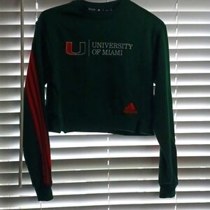 Asidas miami hurricanes cropped top